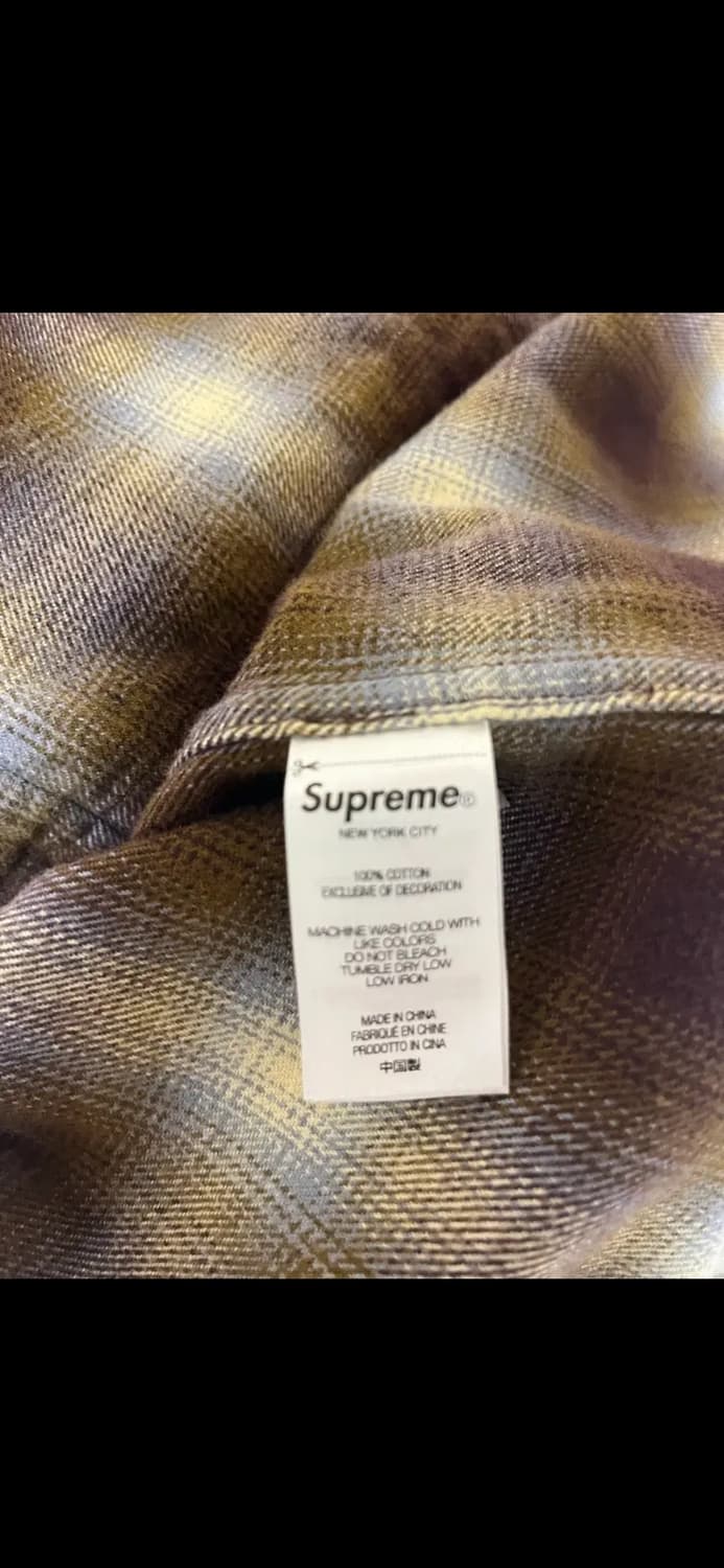 슈프림 쉐도우 플레이드 플란넬 셔츠 집업 상품이미지4