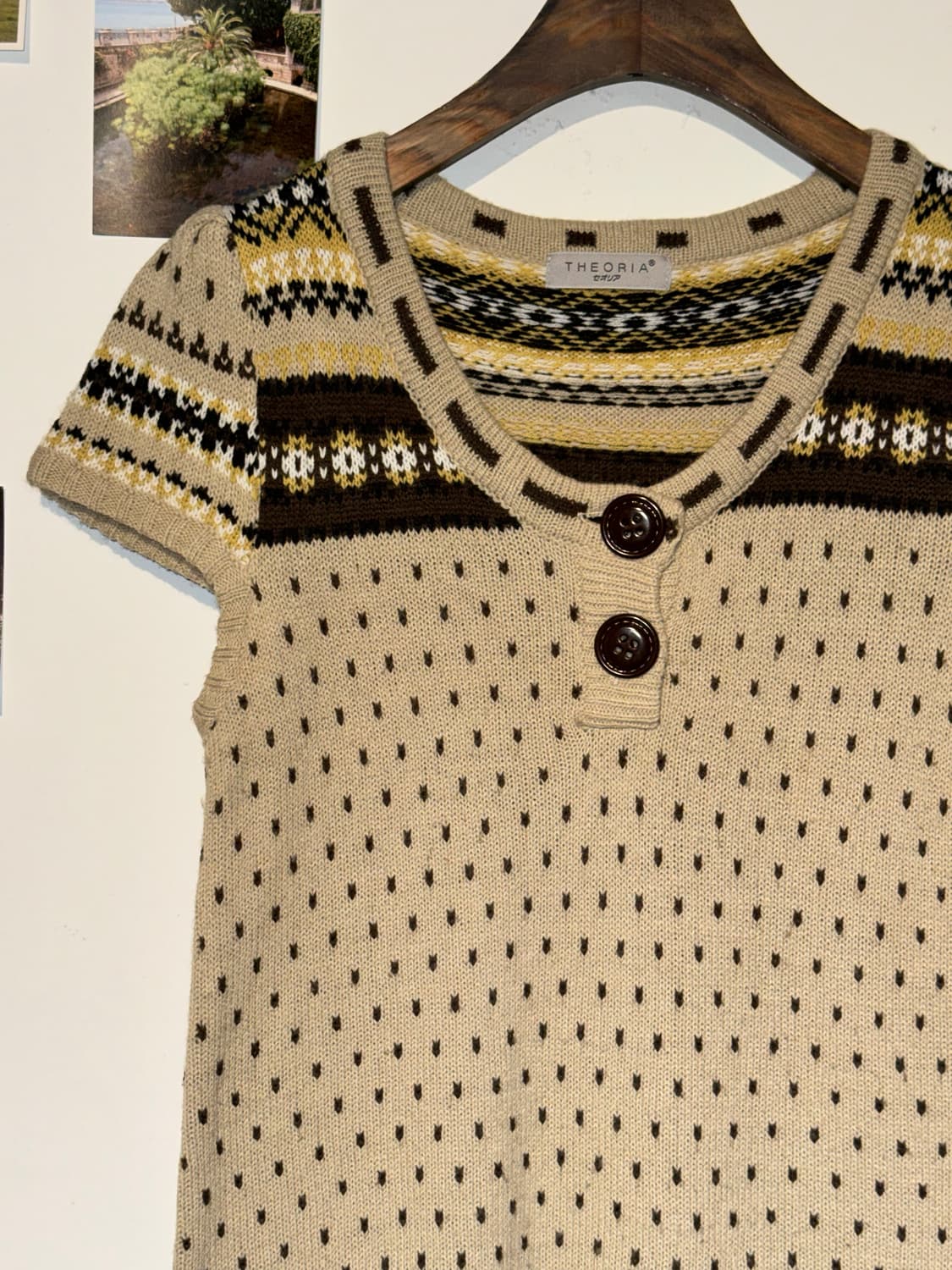 노르딕 니트 반팔 원피스 상품이미지4