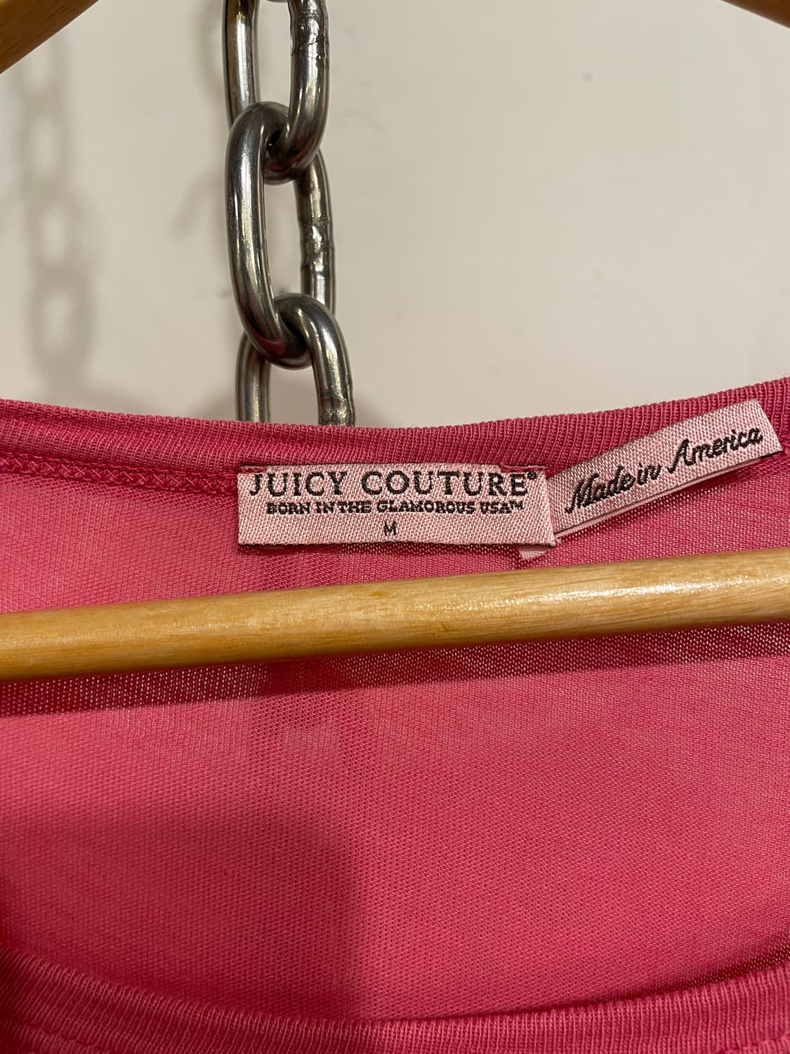 juicy couture 쥬시꾸뛰르 딥핑크 퍼프숄더 티셔츠 갸루 y2k 상품이미지6