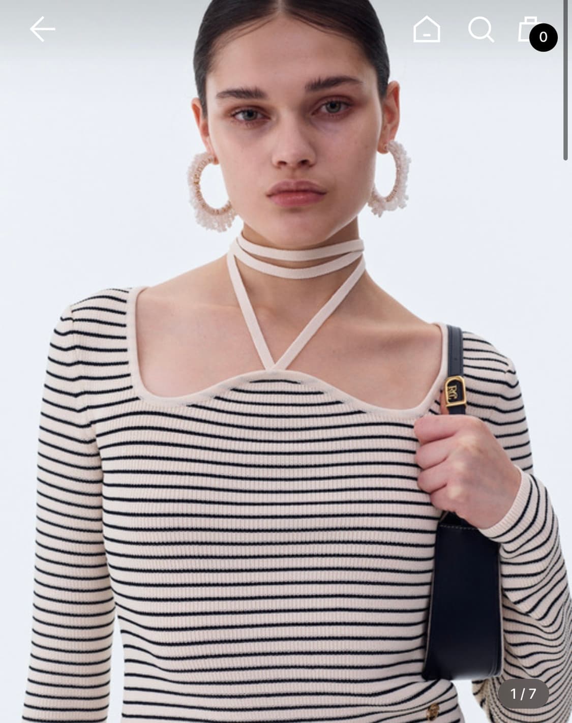 렉토 시그니처 모나코 스트라이프 니트 아이보리 M 상품이미지1