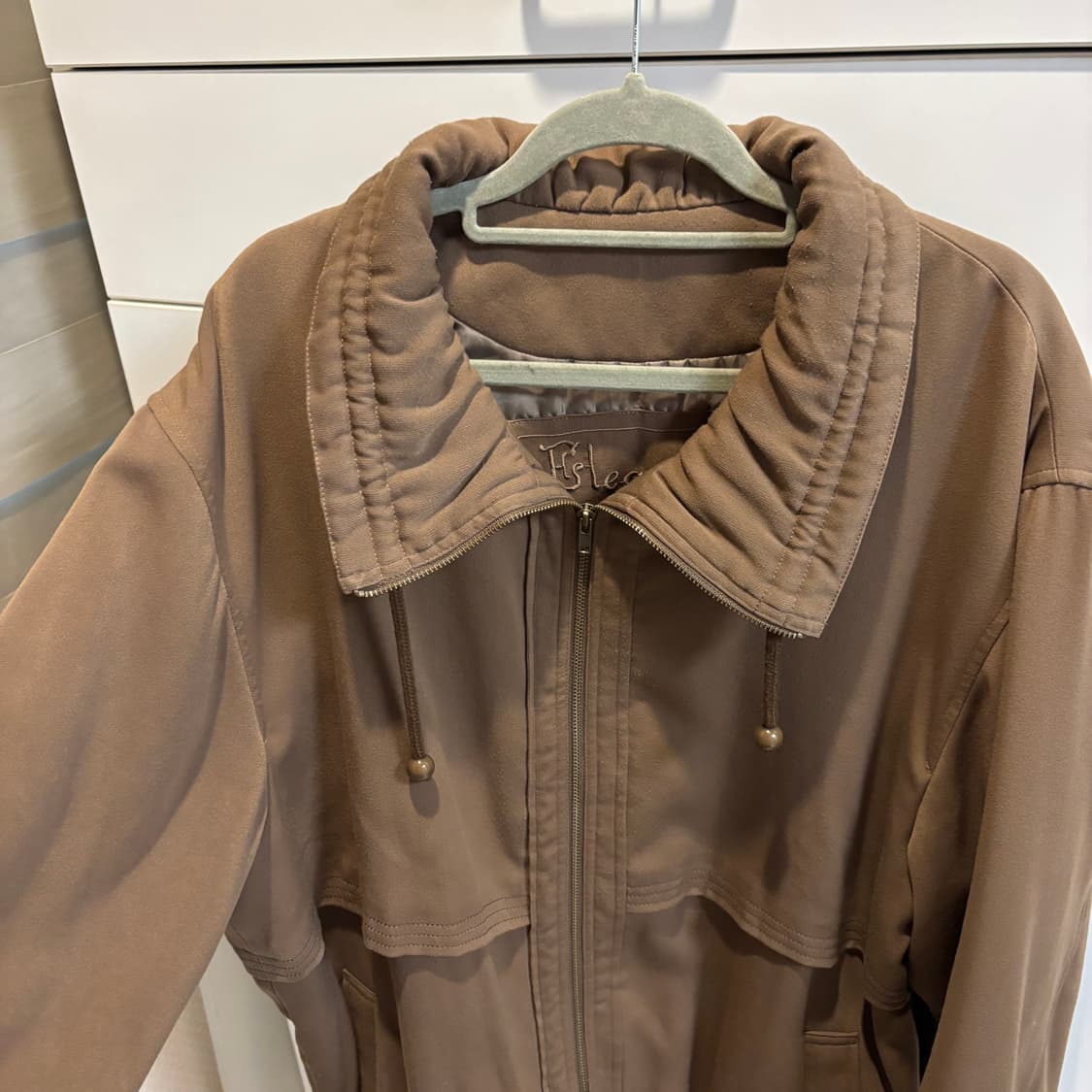 일본제 빈티지 모카무스 브라운 하이넥 봄버 자켓 상품이미지4