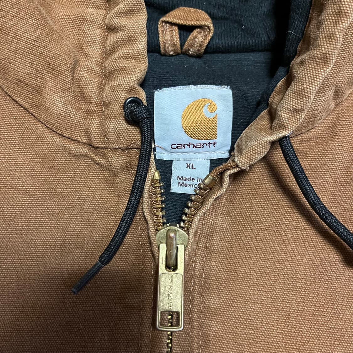 [XL] 칼하트 J130 샌드스톤 덕 액티브 후드 자켓 브라운 상품이미지3