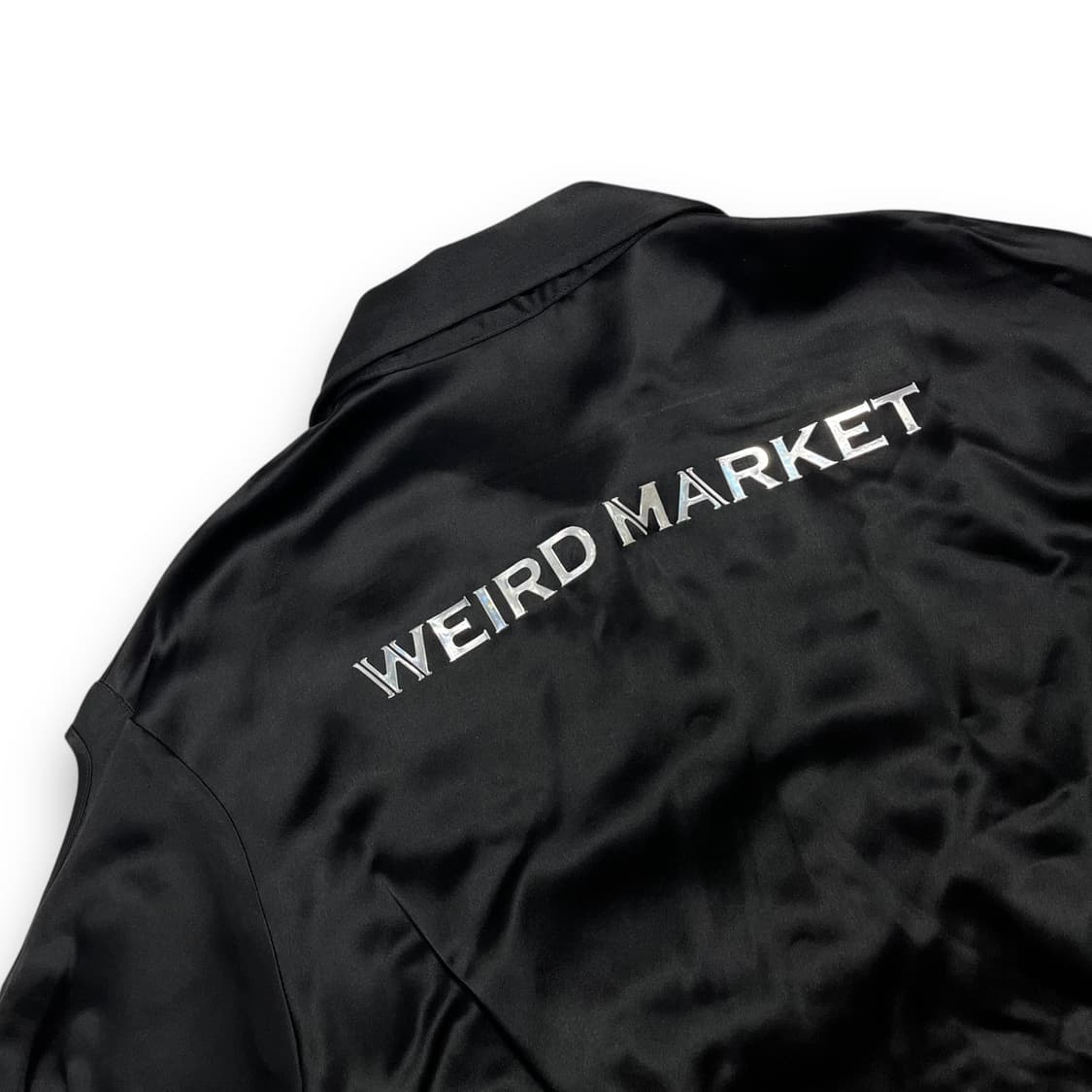 위어드 마켓 락시그 사이드 엠블럼 로고 글로시 원피스 상품이미지7