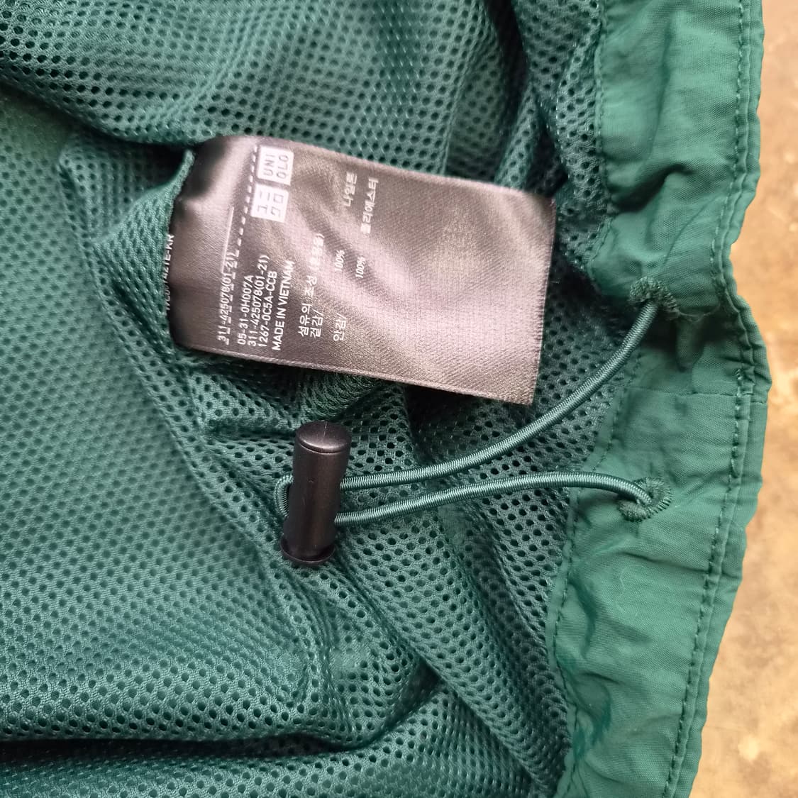 100) 유니클로 아노락 바람막이 점퍼 방풍자켓 고프코어 스트릿패션 상품이미지4