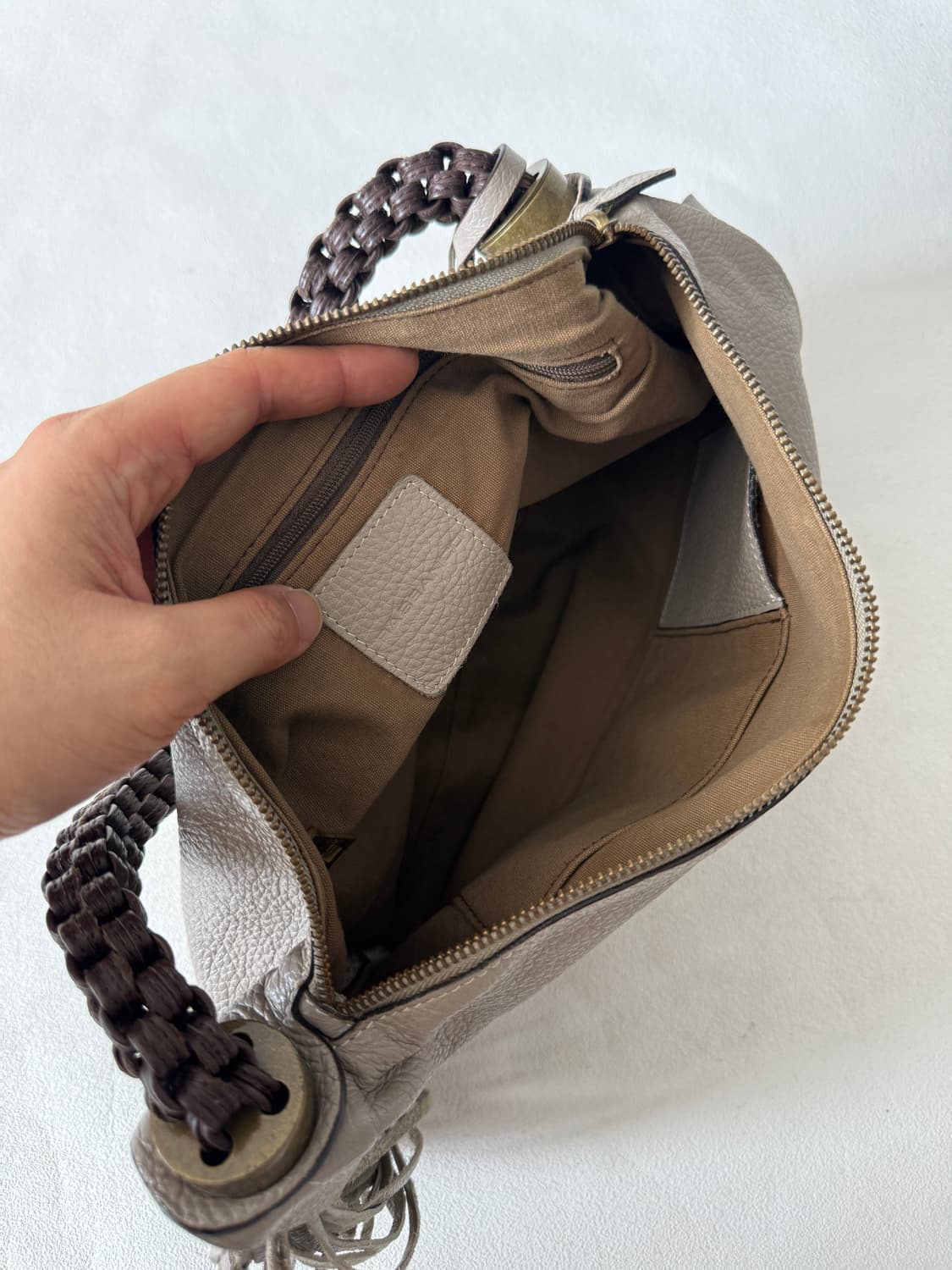 Pre owned 레더 숄더백 상품이미지7