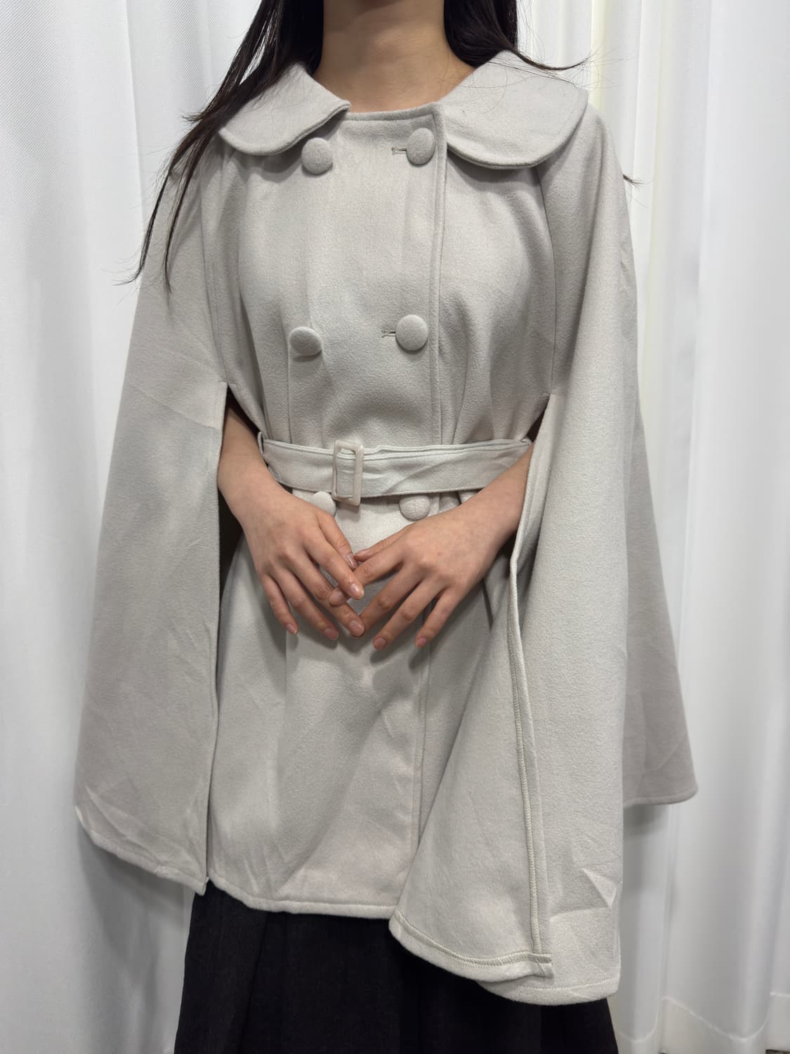 whitegray cape coat 상품이미지8
