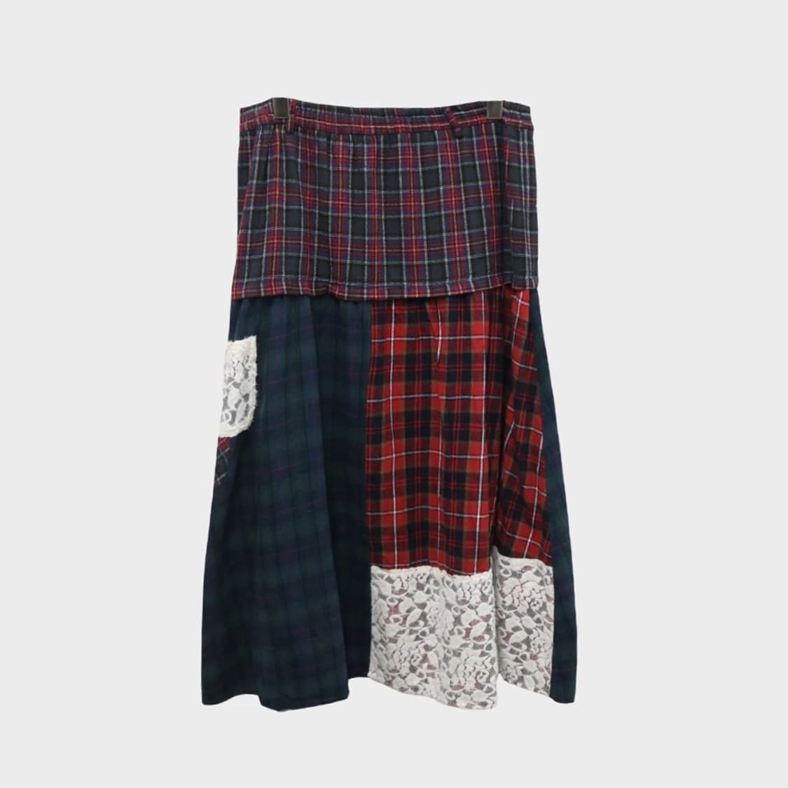 BREERY NOTE 체크 패치워크 롱 스커트 63660 상품이미지1