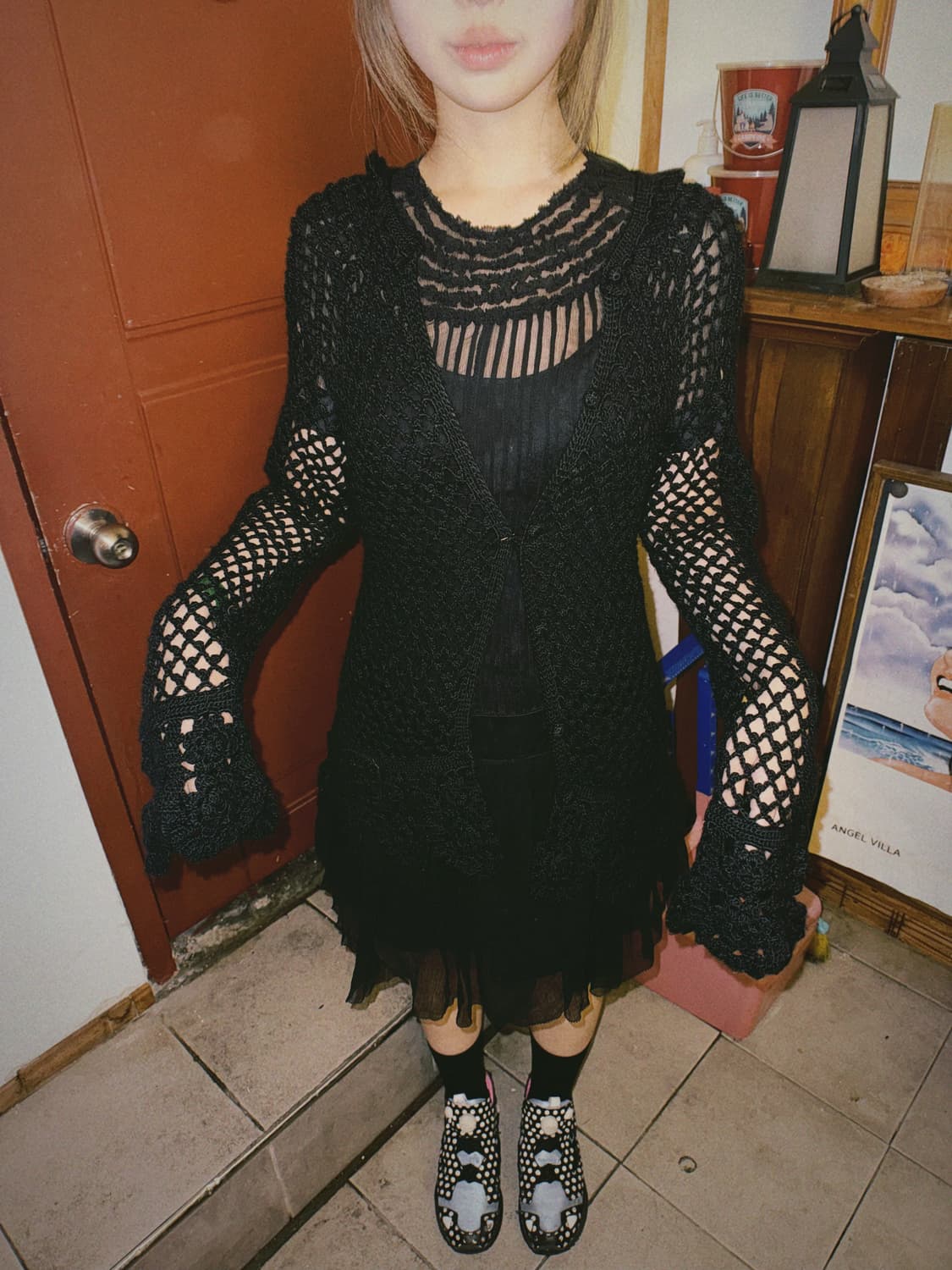 crochet knitted cardigan 상품이미지1