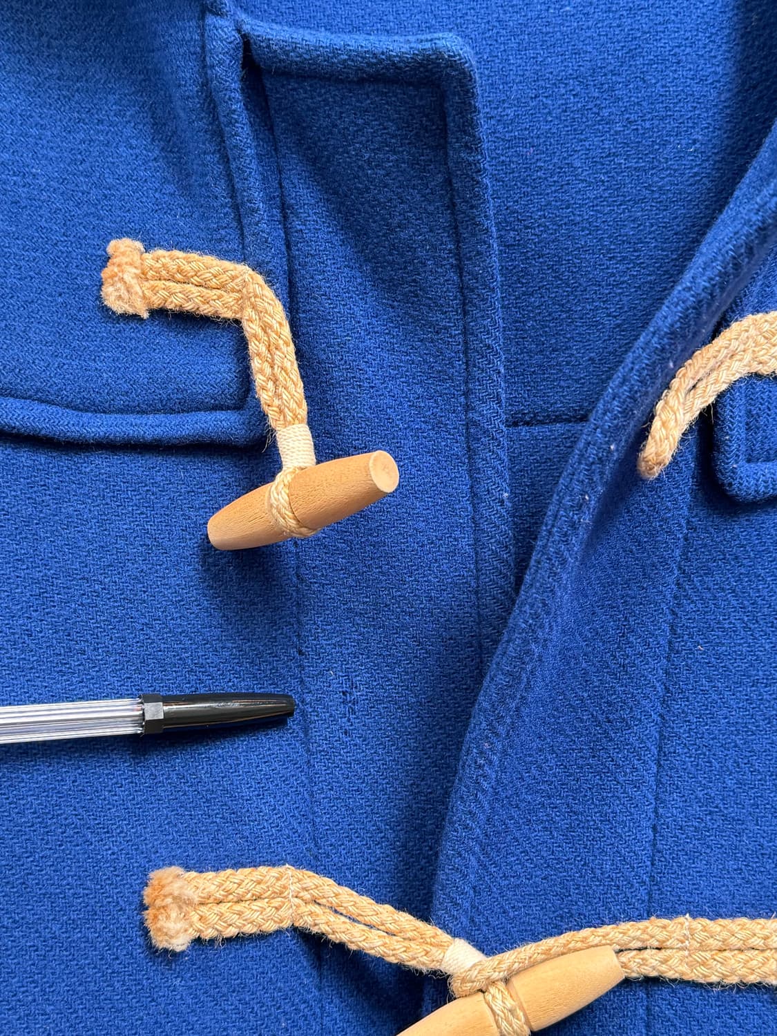 INED 블루 울 혼방 후드 더플코트 2 상품이미지6