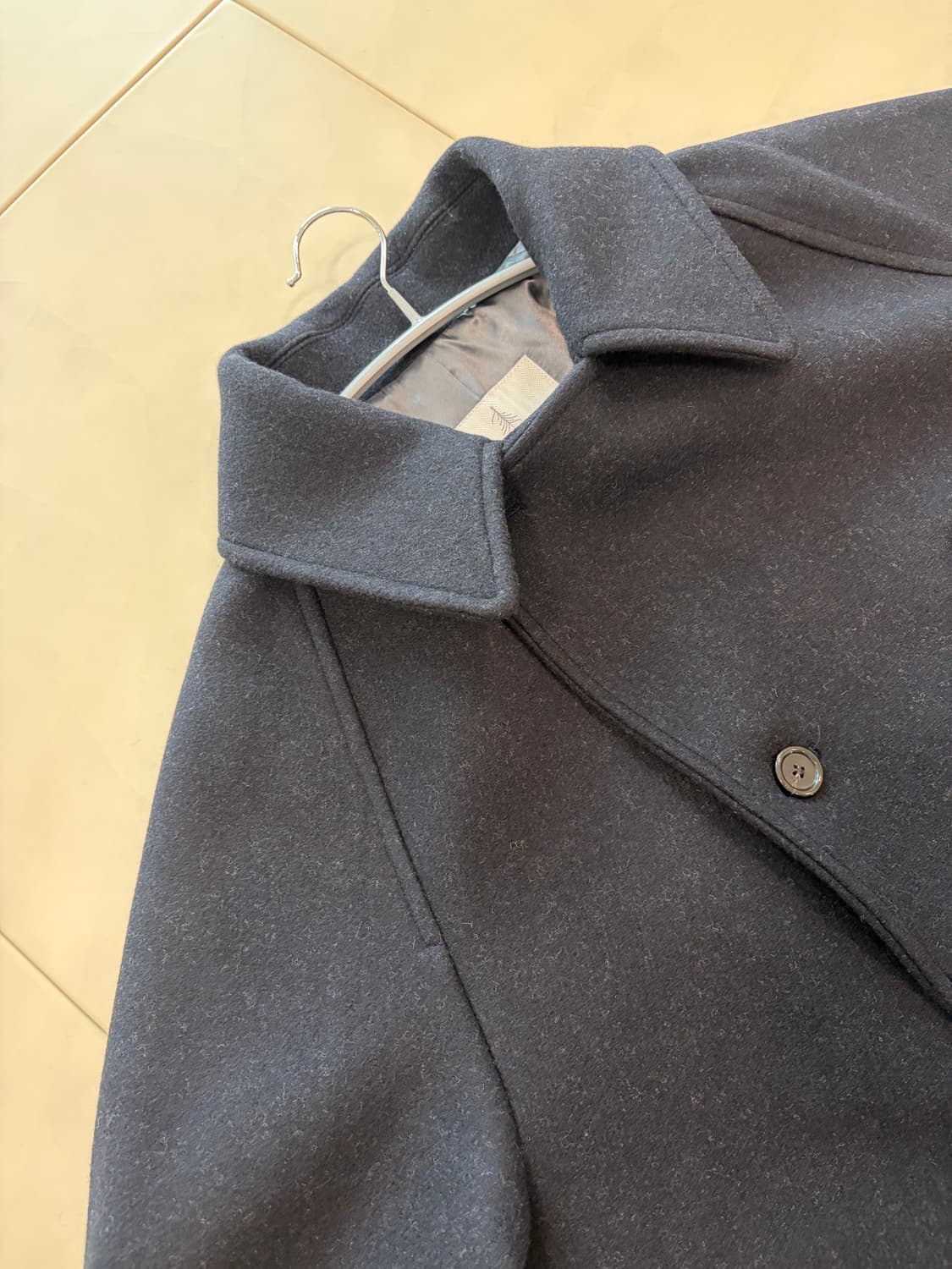 멋랩x피네짜 울 더블코트 네이비 M(100-105) 상품이미지7