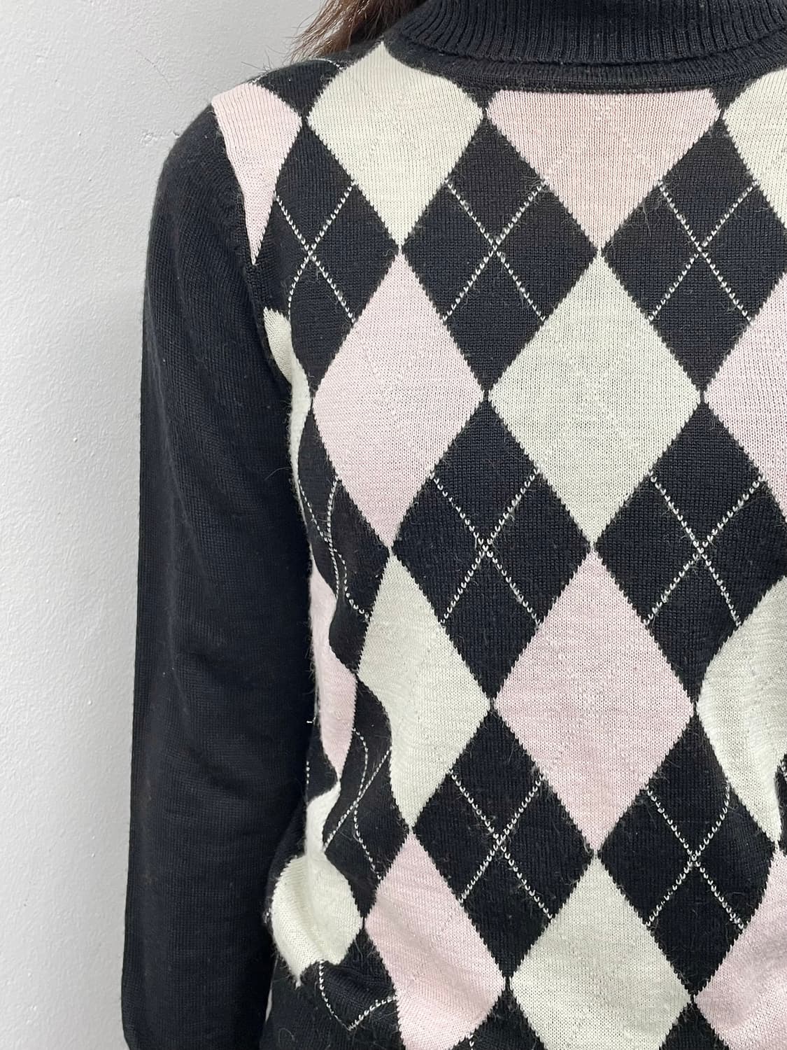 갸루 프레피 아가일 니트 상품이미지3