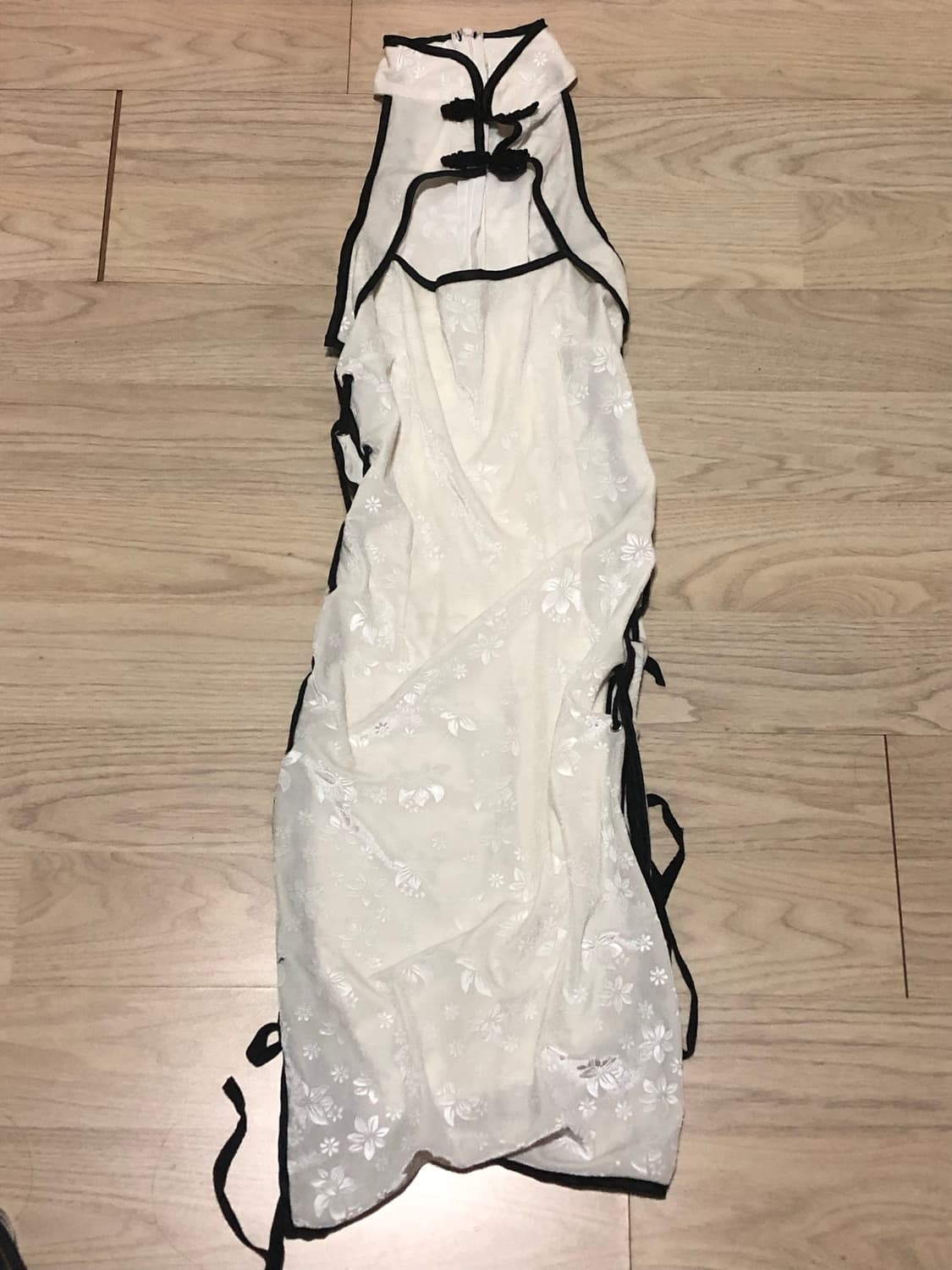 큐빈티지 오리엔탈 아이보리 치파오 원피스 상품이미지1
