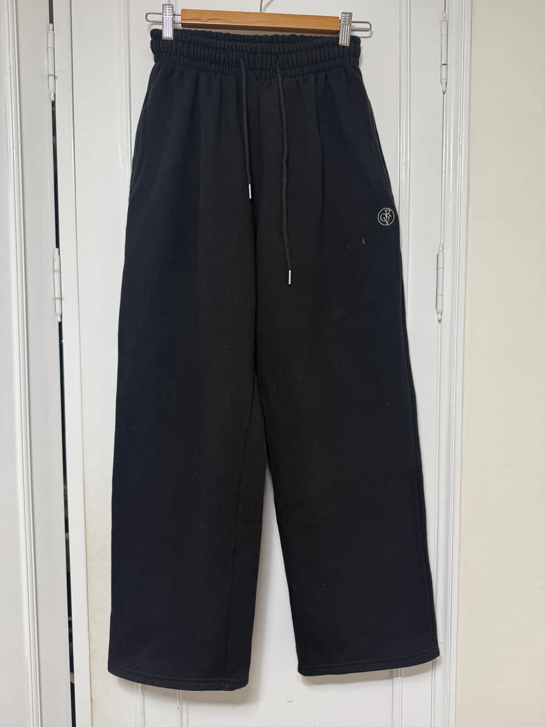 오버클래식 기모 로고 트레이닝 팬츠 블랙 상품이미지2