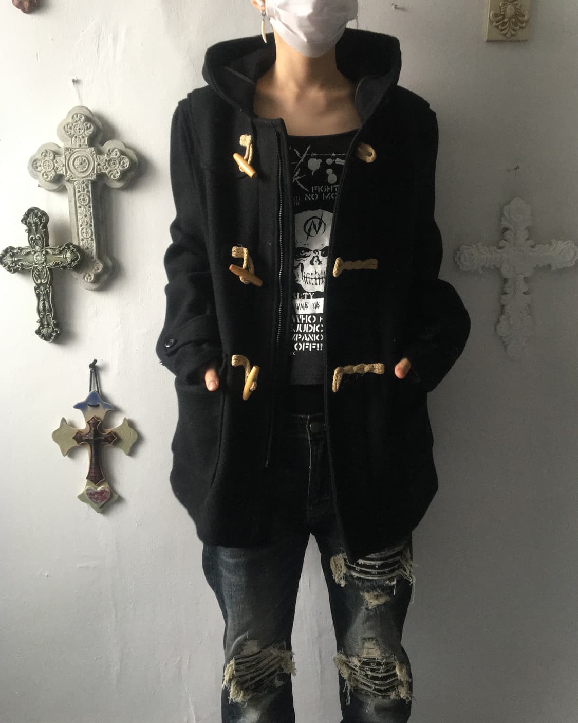 Duffle button hood coat 상품이미지6