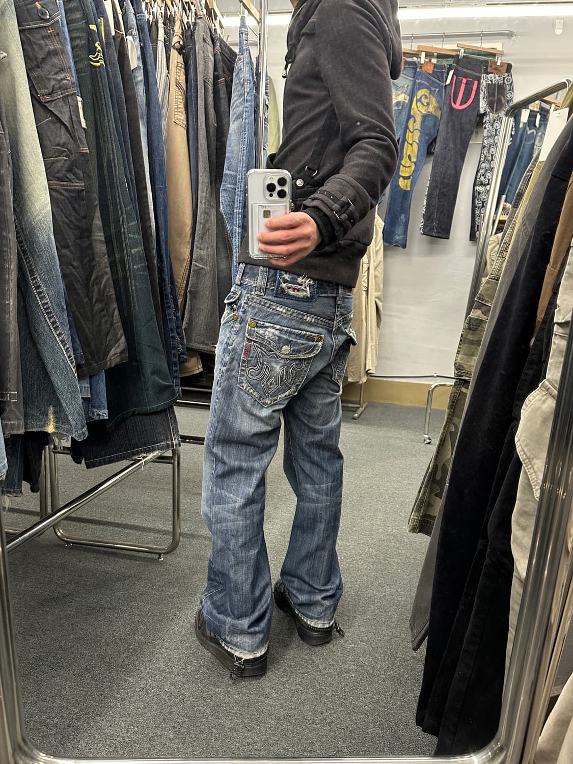 31) MEK DENIM USA 와이드 부츠컷 데님팬츠 상품이미지1