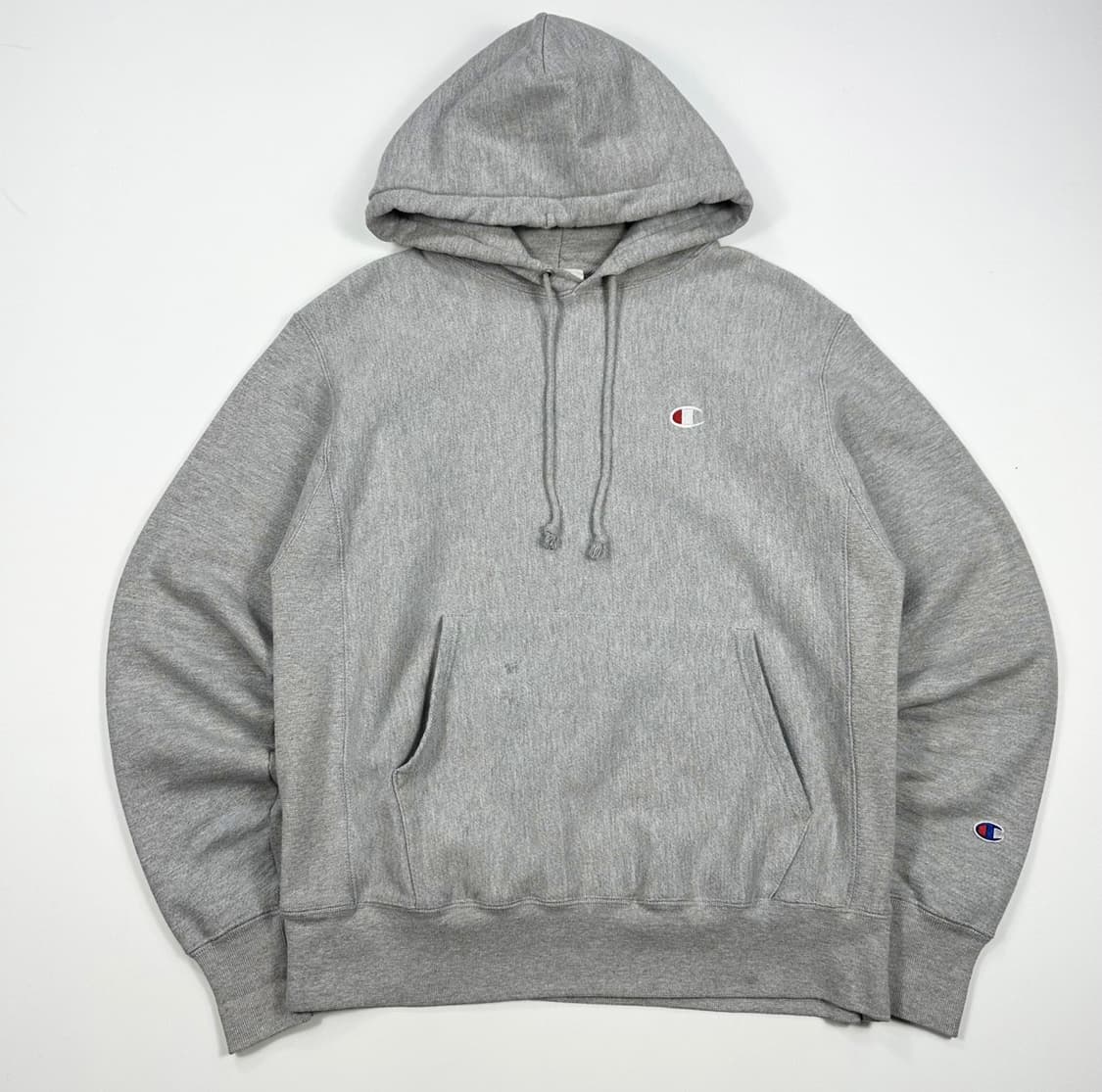 챔피온 리버스위브 헤비 코튼 그레이 후드티 (M) 상품이미지2
