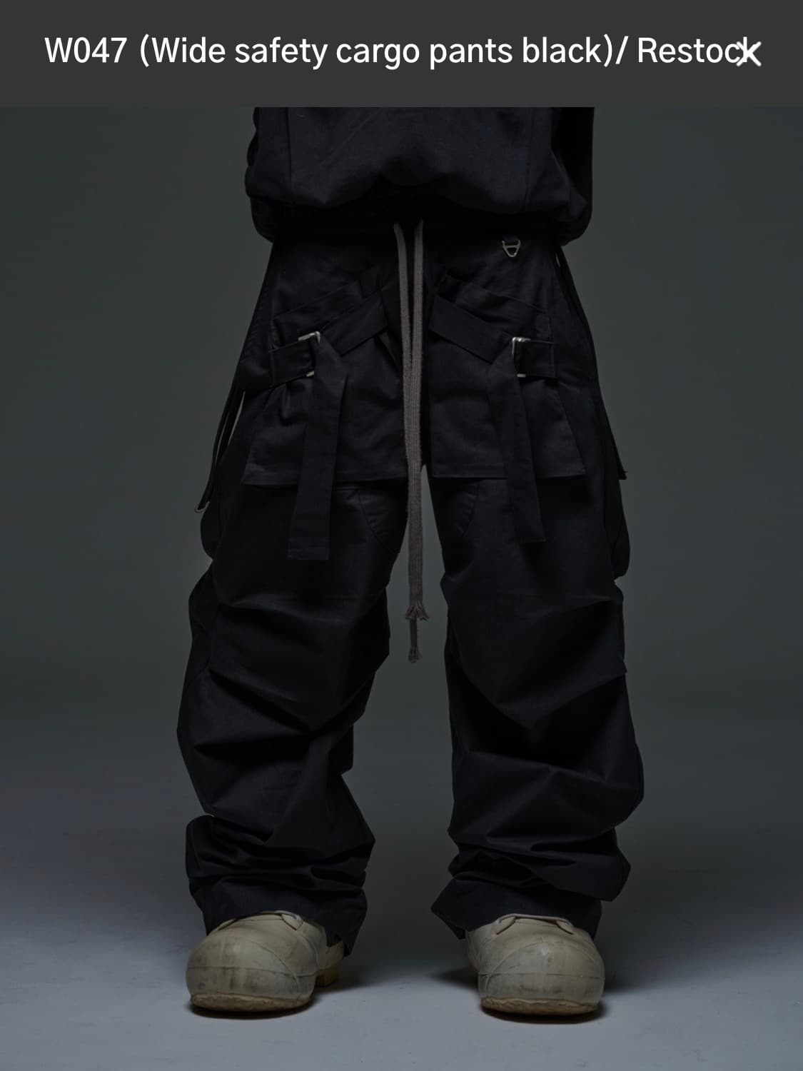 wapwork w047 세이프티 카고 팬츠 블랙 리오더판 상품이미지1