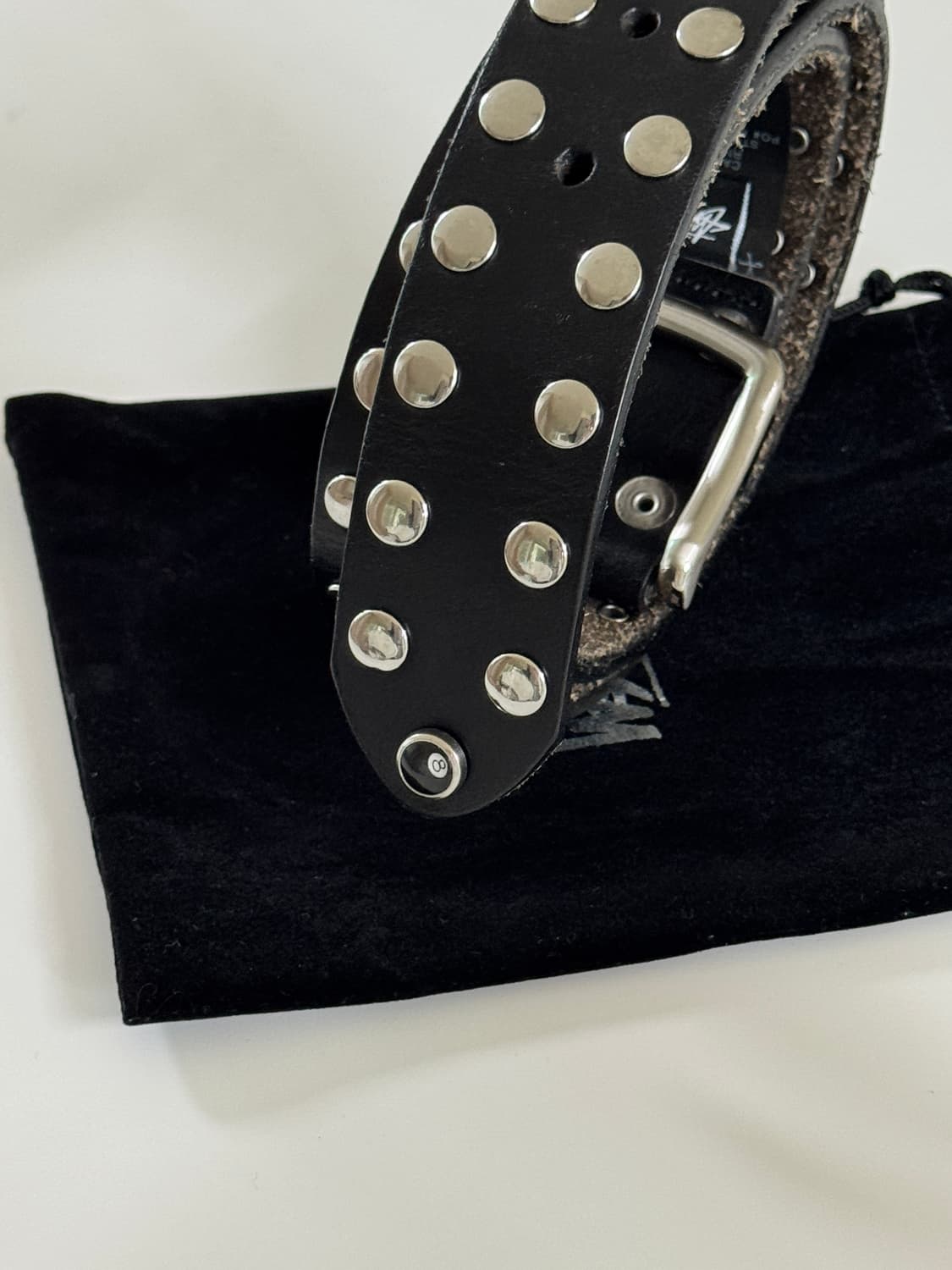[STUSSY] Belt 스투시 8볼 스터드 벨트 블랙 상품이미지2