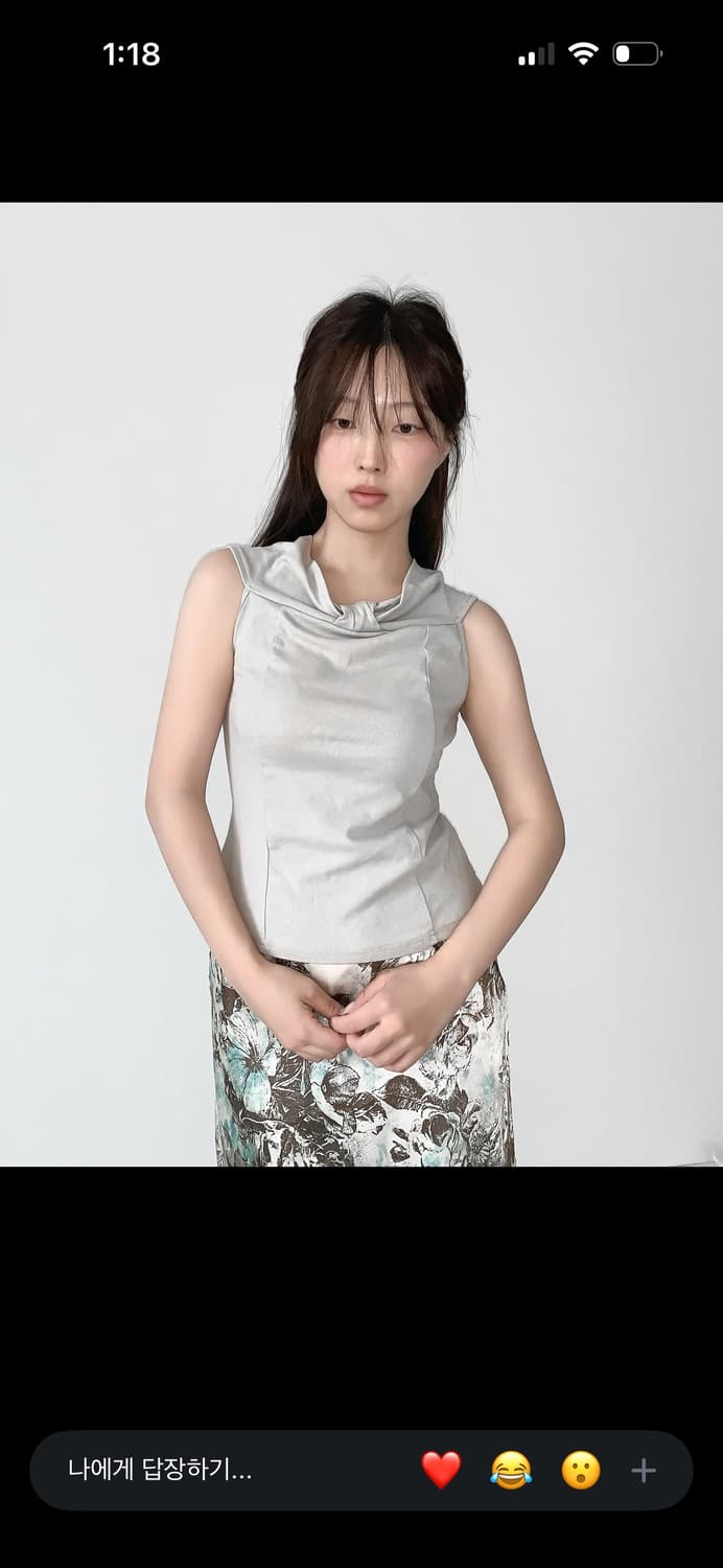 이알로이지 오프숄더 슬리브리스 탑 상품이미지1