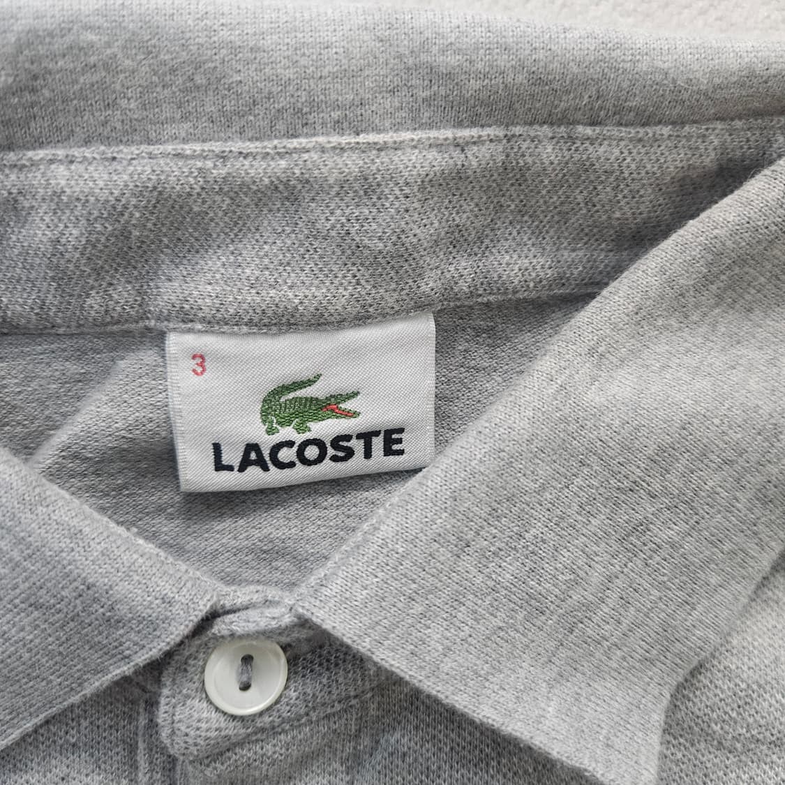 3 라코스테 그레이 카라 반팔티 0303Y 상품이미지4