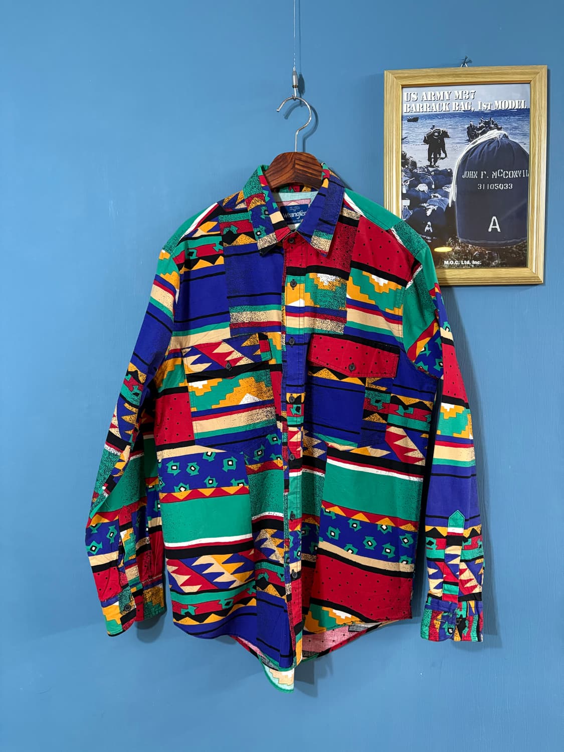 80-90‘s Wrangler Navaho pattern Shirt 상품이미지1