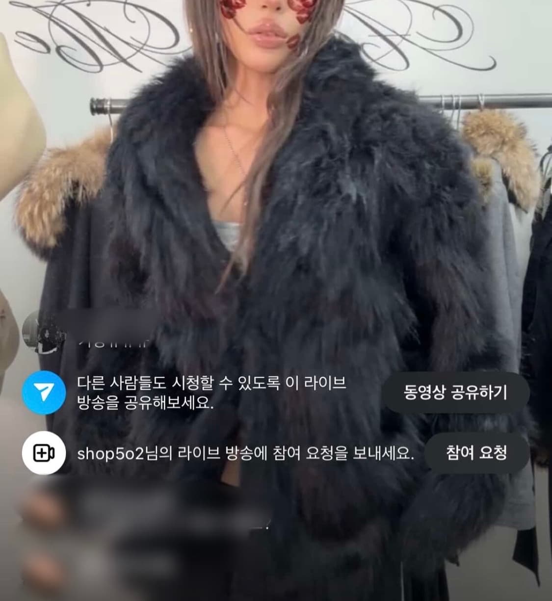 Shop502 블랙 퍼자켓 (에코퍼) 상품이미지1