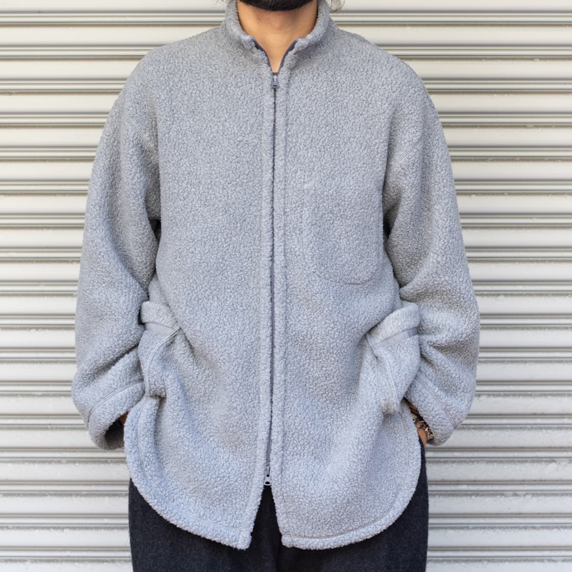 포터클래식 2(M사이즈) 플리스 집업 셔츠 자켓 그레이 상품이미지2