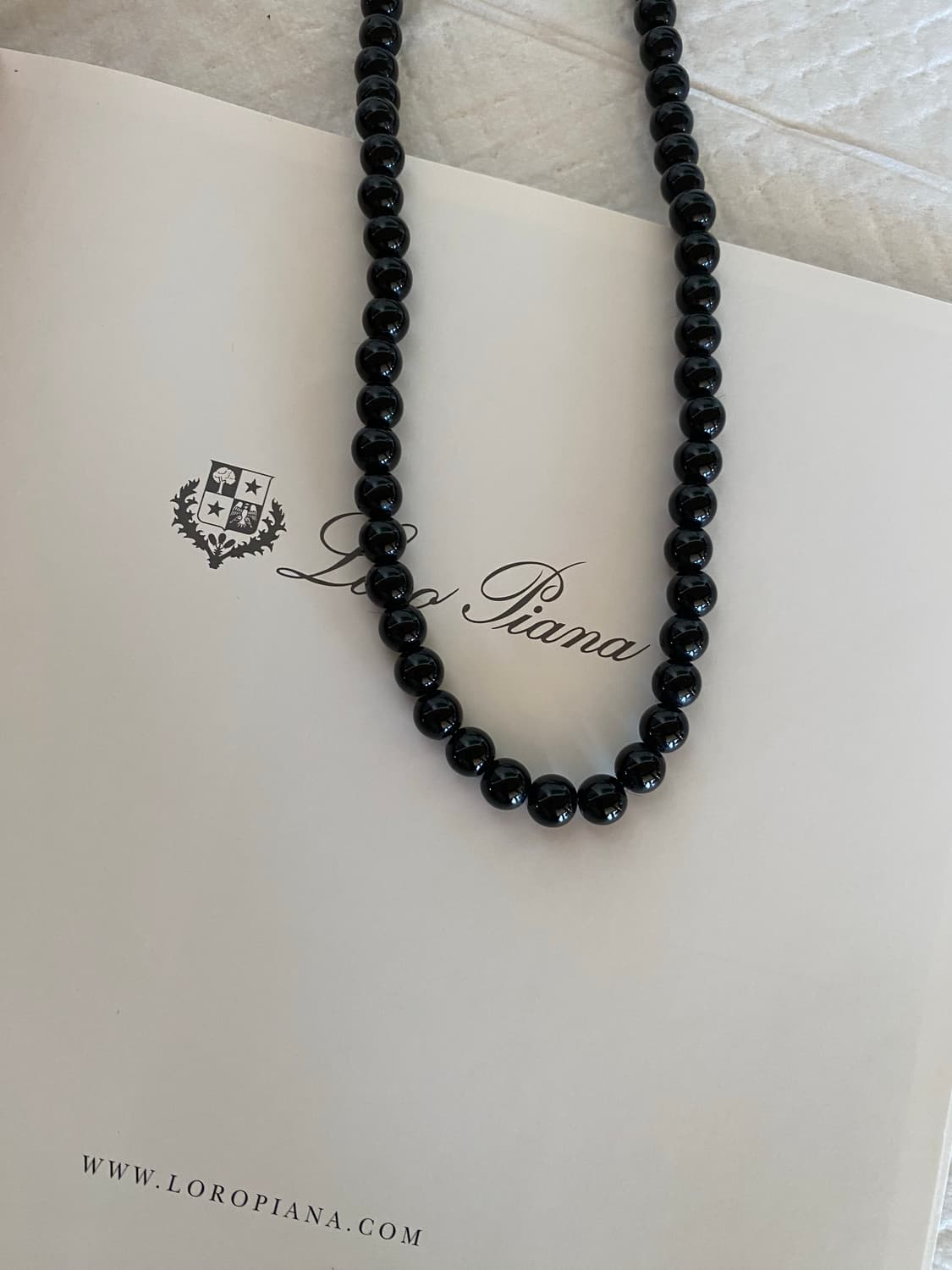 일본수입 블랙 비드 목걸이 상품이미지2