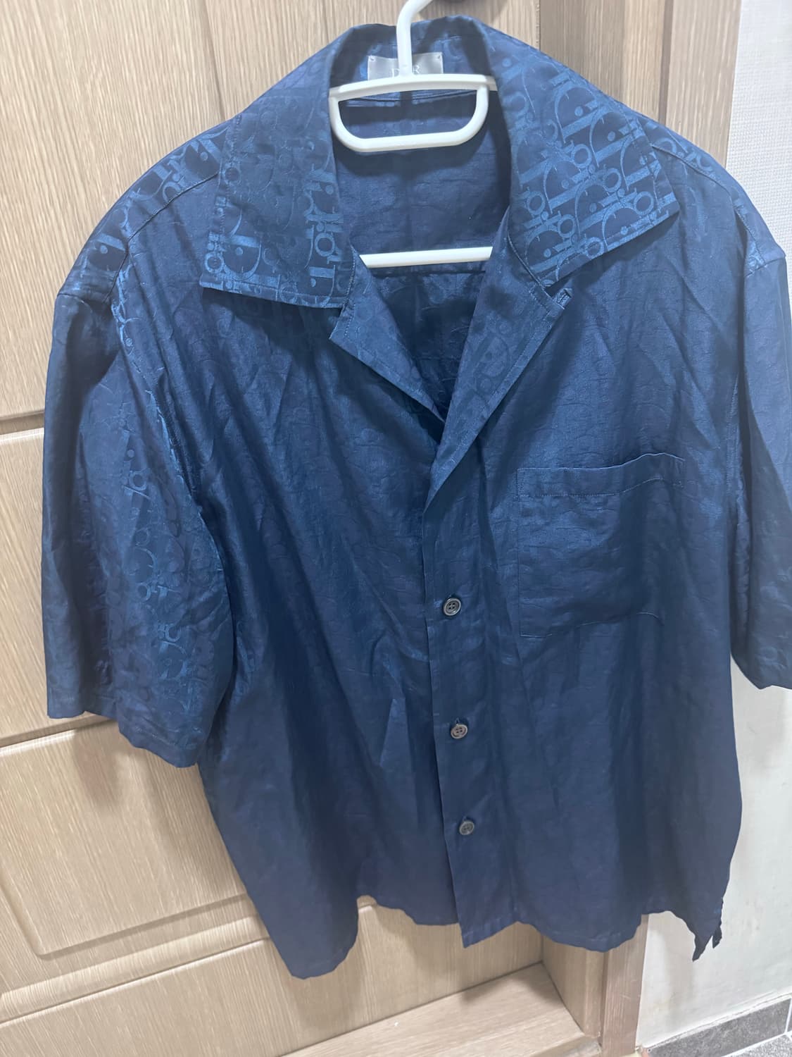 디올 오블리크 실크 반팔셔츠 상품이미지1