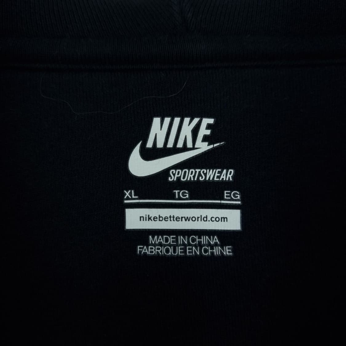 나이키 슬리브 포켓 로고 자수 후드 집업 블랙 M18920 상품이미지7