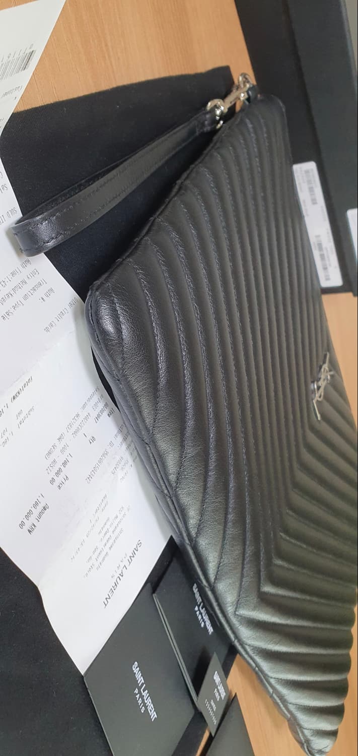 입생로랑 클러치/클러치백 라지 은장 새상품급 정품(영수증O) 상품이미지7
