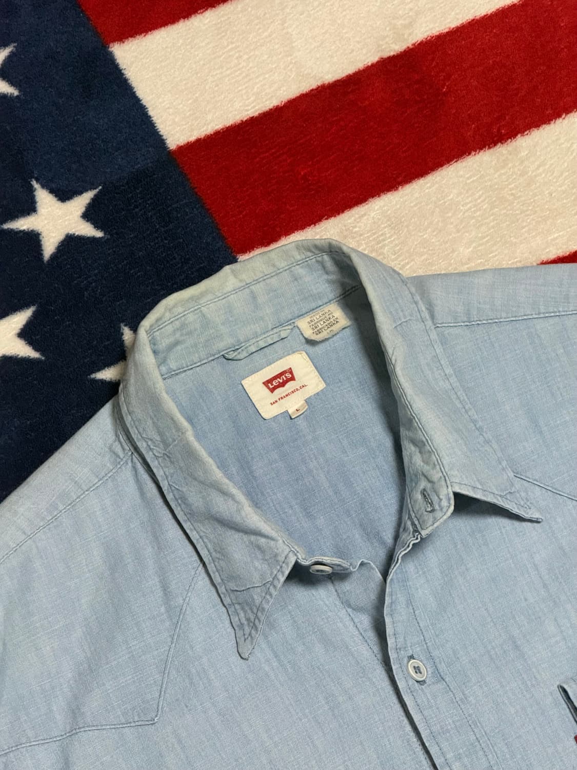 리바이스 샴브레이셔츠 Levi’s Chambray Shirt [L]빈티지 상품이미지6
