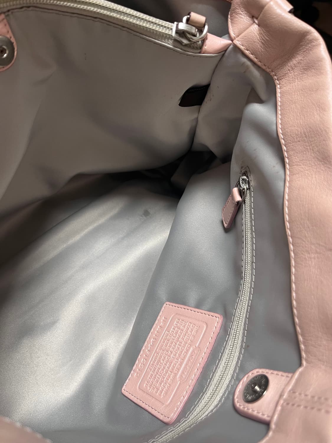 코치 빈티지 베이비핑크 레더 토트백 숄더백 상품이미지5