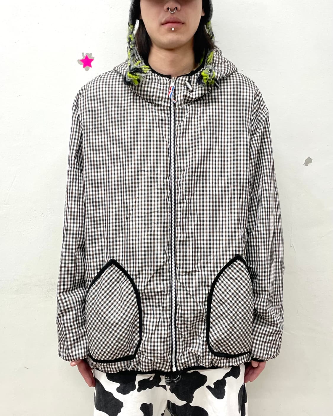Green reversible padded jacket  상품이미지3