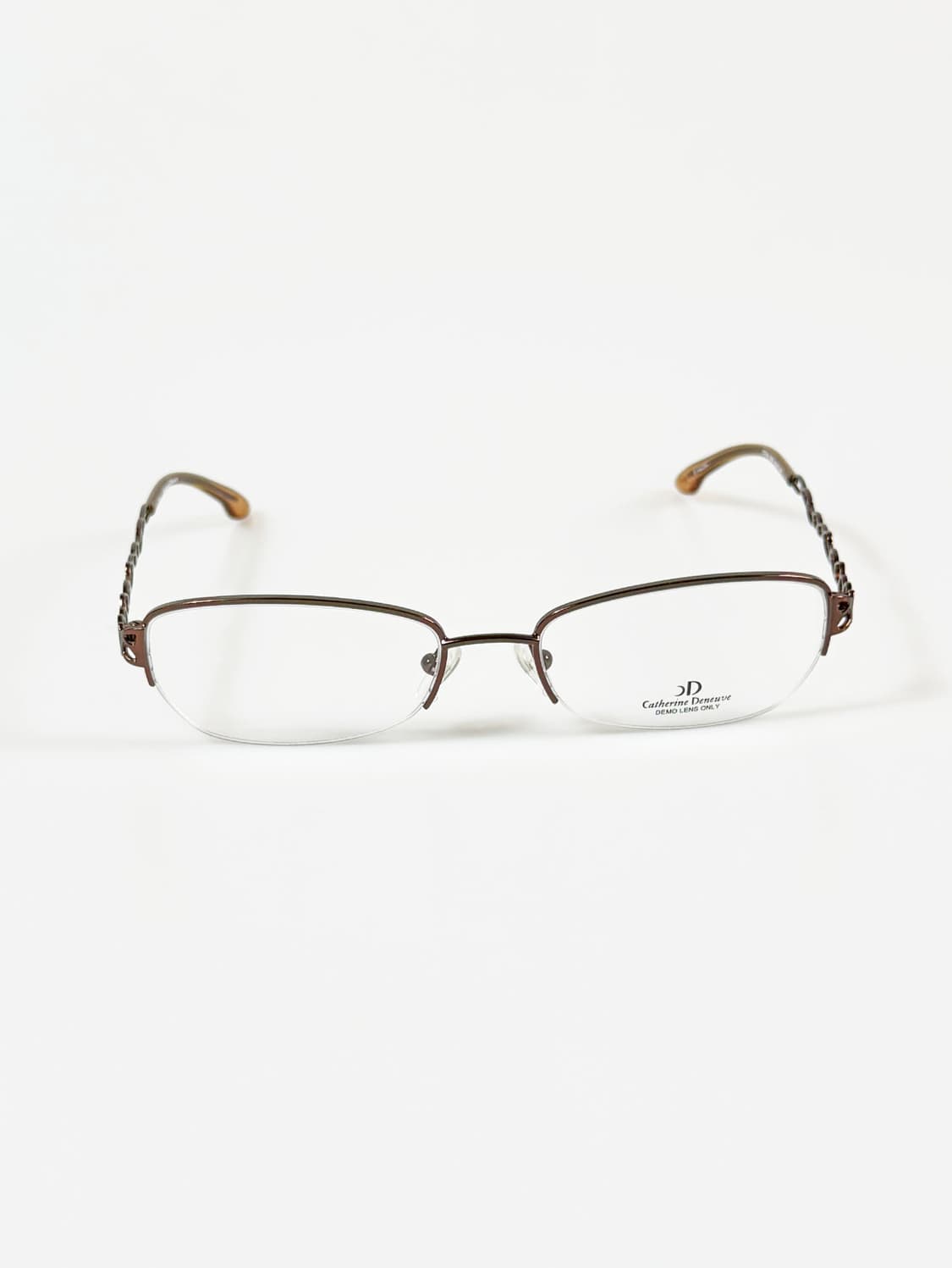 Catherine Deneuve 반무테 스퀘어 메탈 빈티지 안경 상품이미지2