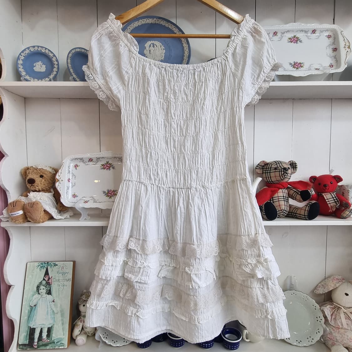 AXES femme 화이트 레이스 프릴 원피스 상품이미지4