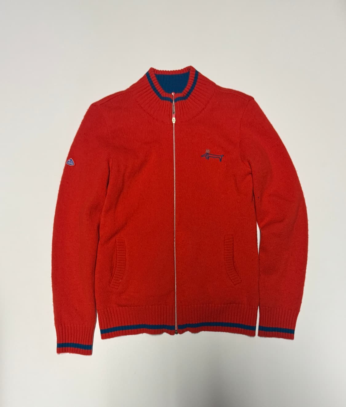 여성 루이까스텔 오렌지 방풍 니트 집업 S 상품이미지1