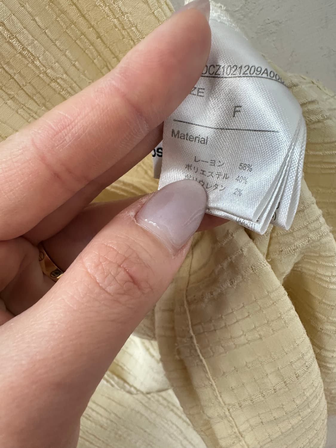 일본빈티지 레몬 버터 크링클 텍스처 티어드 슬리브리스 원피스 상품이미지6