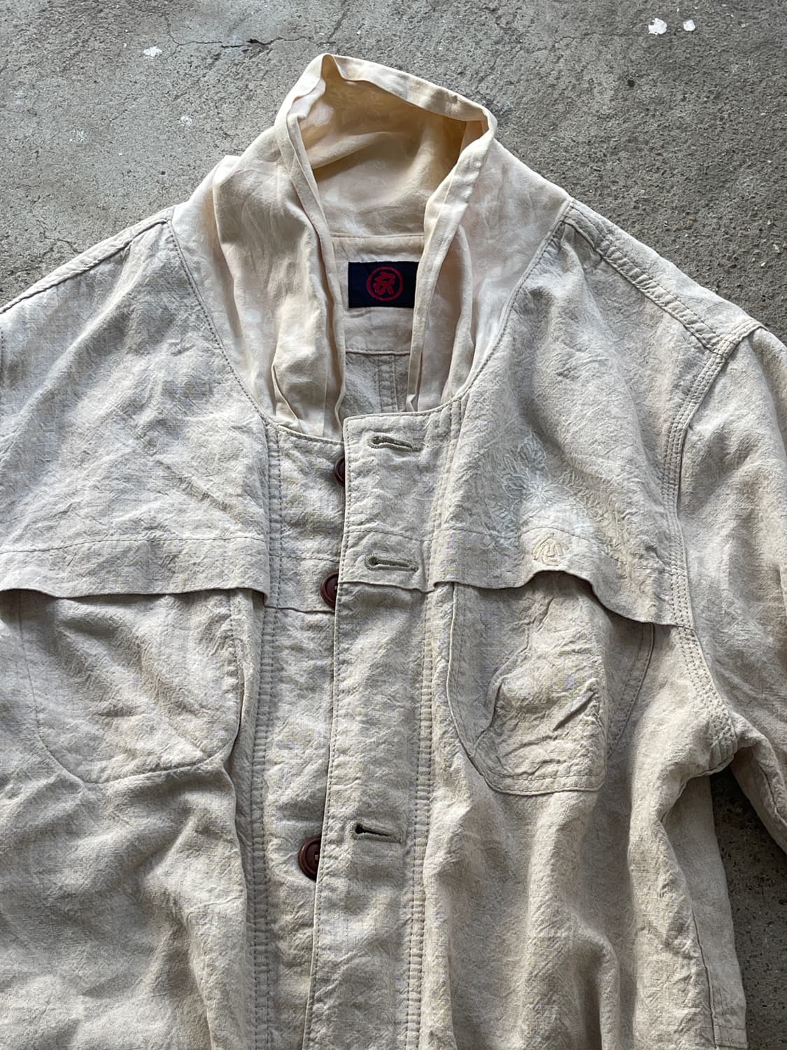 (Unknown)collar scarf linen jacket 상품이미지2