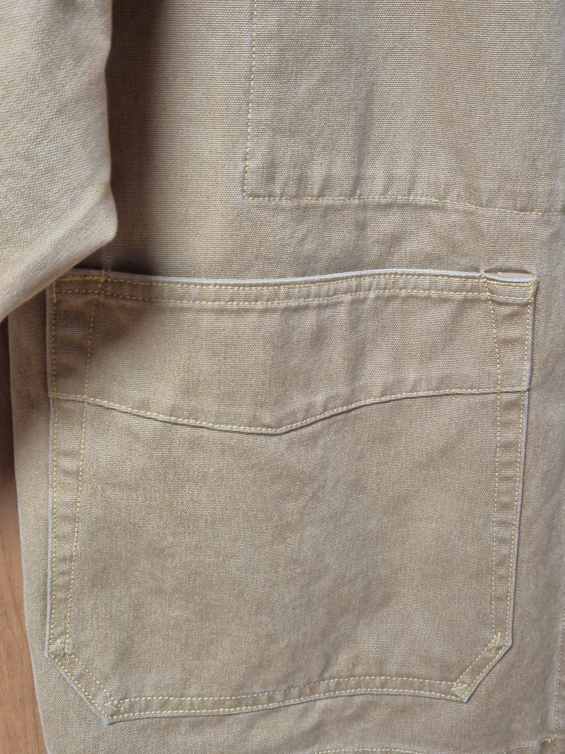 아웃스탠딩 캔버스 커버올 초어자켓 베이지 S 상품이미지5