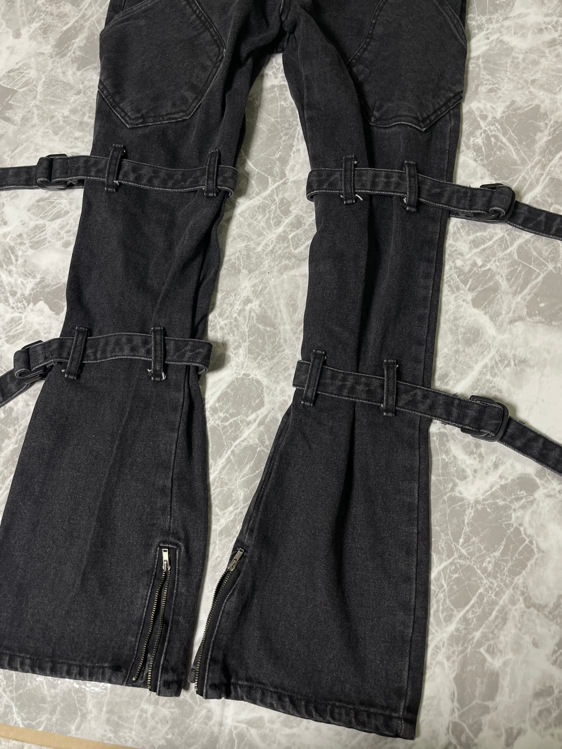 belted strap zipper pants 상품이미지3