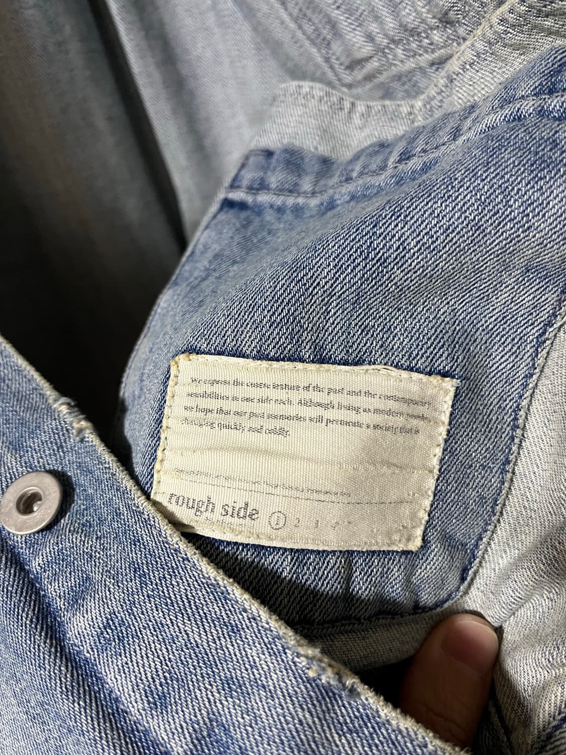 러프사이드 연청 데님자켓 1사이즈 팝니다 상품이미지2