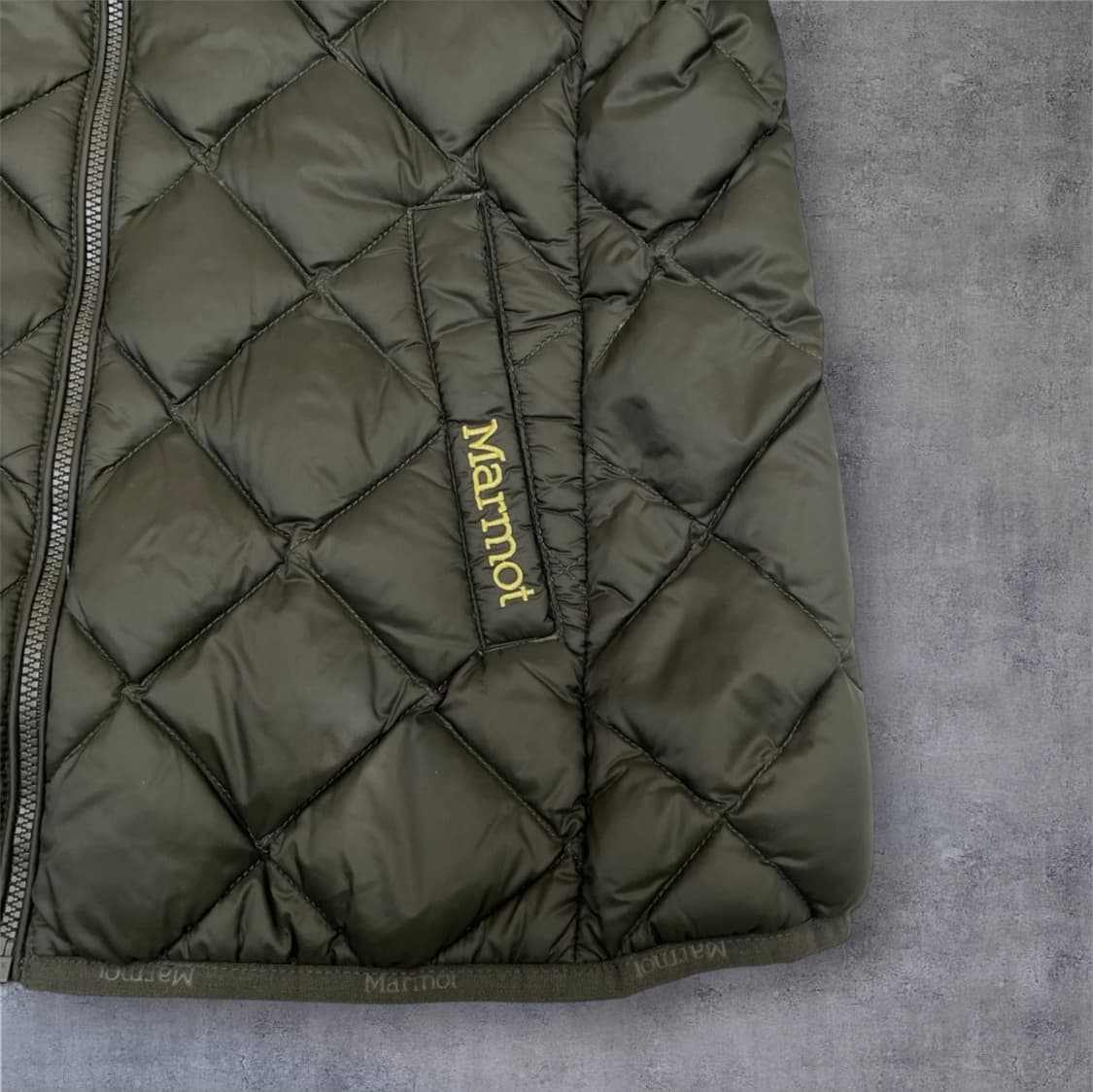 마모트 Marmot 카키 퀄팅 경량 다운 패딩 점퍼 95 상품이미지6