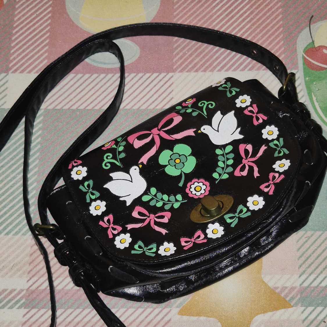 00s 스위머 레더 리본 카빙 벨트 크로스백 상품이미지7