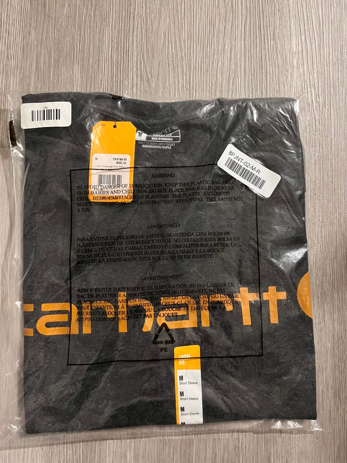 [새상품/미국직배송] 칼하트 루즈핏 헤비웨이트 로고 반팔 티셔츠 - 차콜 상품이미지4