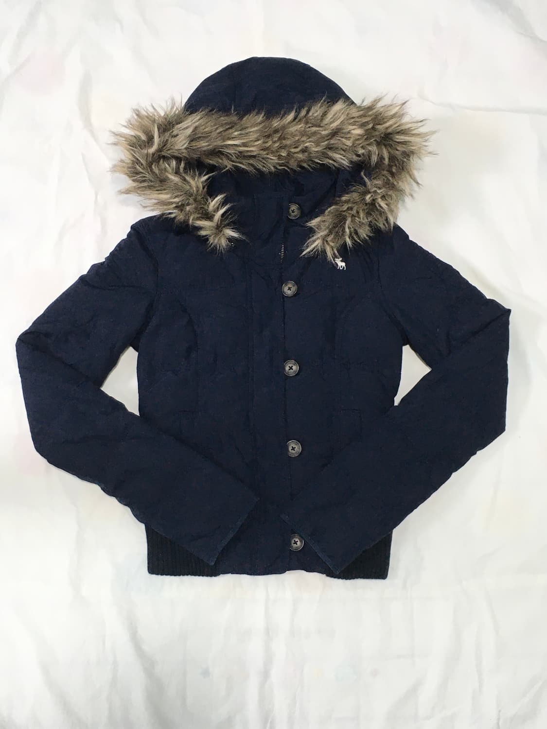 아베크롬비 Abercrombie 네이비 퍼 패딩 상품이미지1