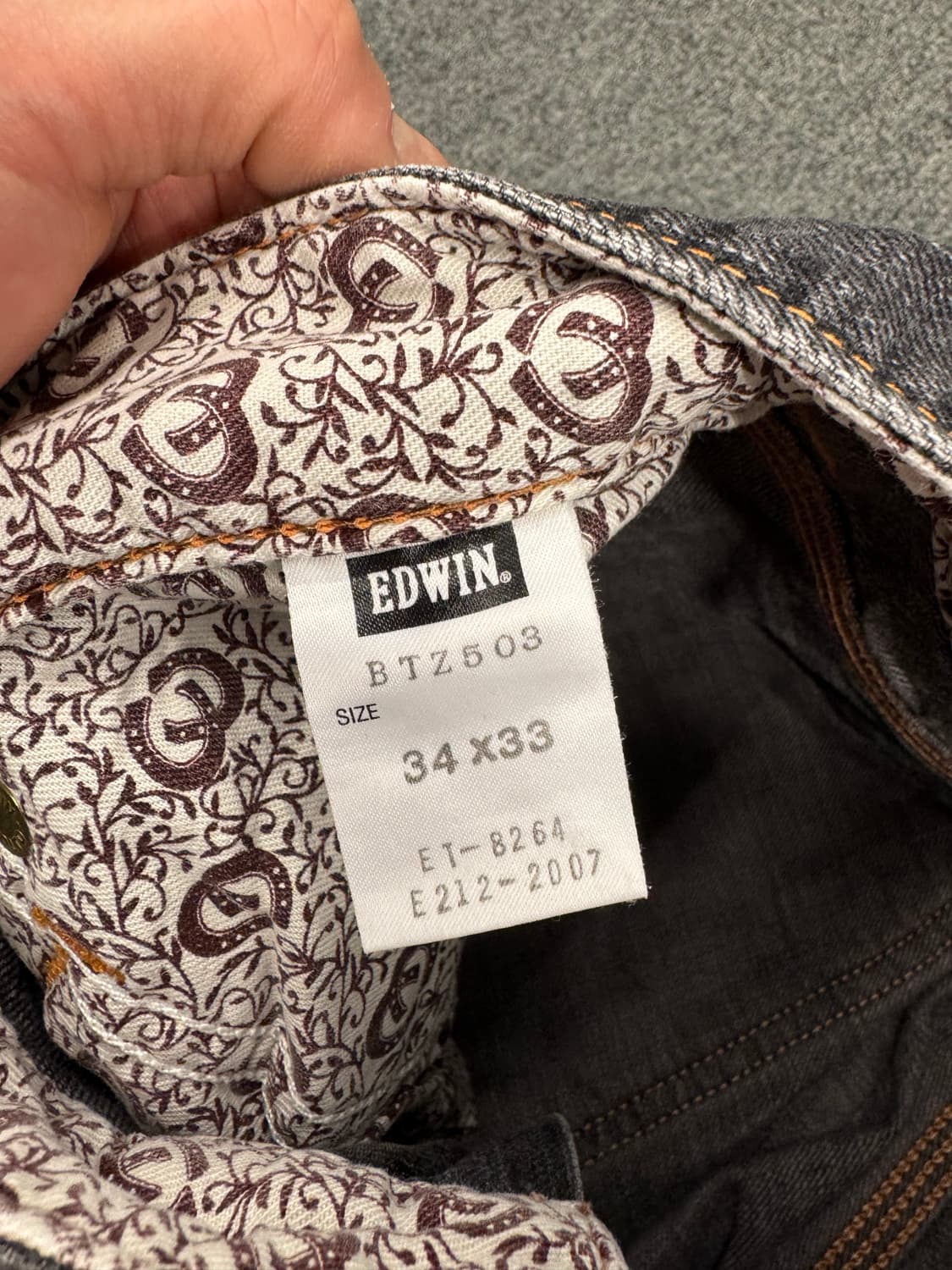 34)에드윈 빈티지 BTZ503 워싱 흑청 데님팬츠 상품이미지5