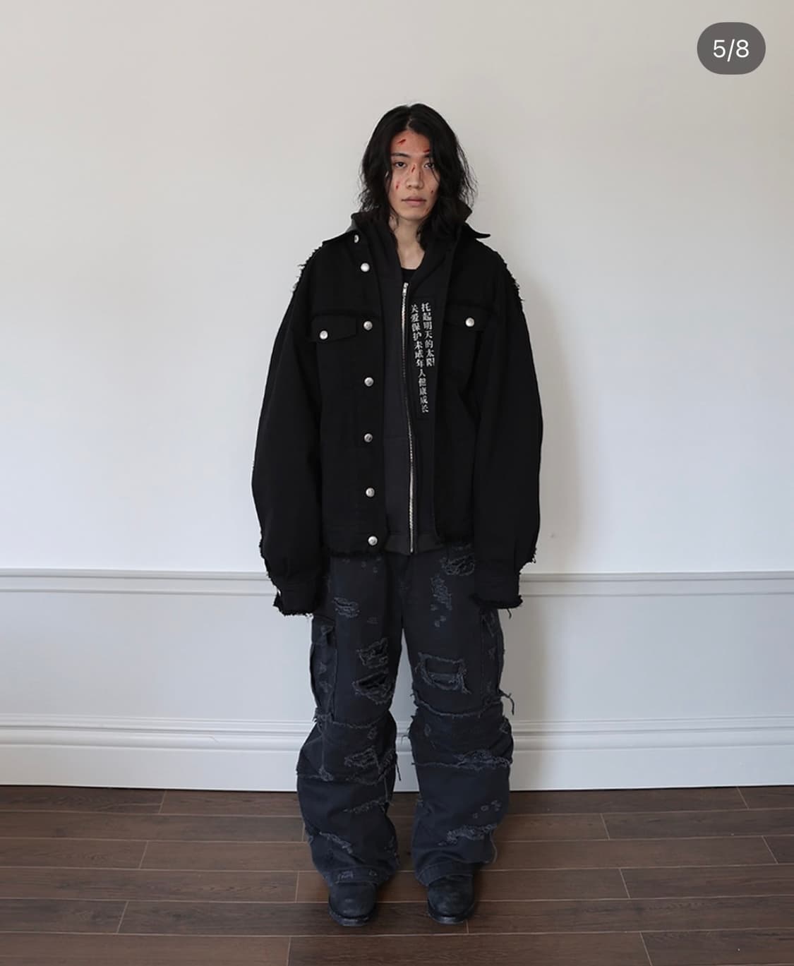 AOP 램스킨 카라 트러커 자켓 상품이미지3