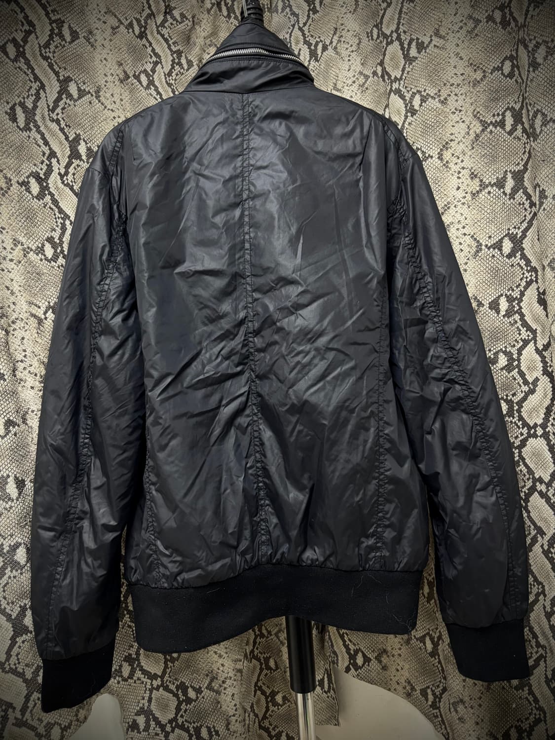 [Andew Y2K] Deep Navy Nylon Padded Jacke 상품이미지8