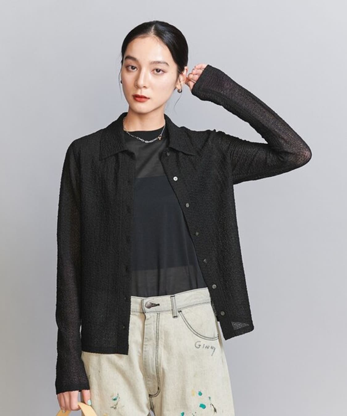 BEAUTY&YOUTH UNITED ARROWS Lace Shirt 상품이미지4
